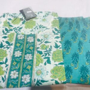 Pure Cotton printed kurti pant set in export quality – VC12121341000