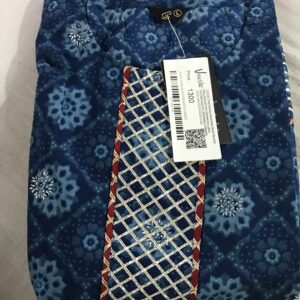 One piece pure cotton printed anarkali kurti in red colour – VC17120121300