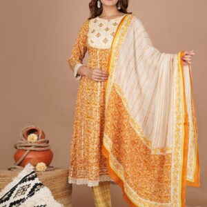 Kurti pant dupatta set