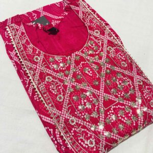 Cotton printed low quality low range Anarkali kurti with embroidery work – VC1611026500